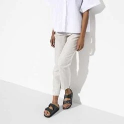 Birkenstock Arizona Platform Vegan - Birko Flor Black- Medium/Narrow -Birkenstock Shop 1018520 f look f