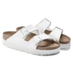 Birkenstock Arizona Platform Vegan - White- Medium/Narrow 13 Birkenstock Arizona Platform Vegan - White- Medium/Narrow -Birkenstock Shop 1018581 pair