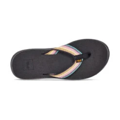 Teva Women's Voya Flip Sandal - Antiguous Black Multi- Regular (B) -Birkenstock Shop 1019040 ABML 5