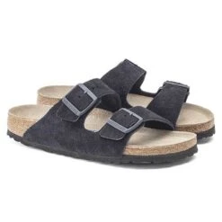 Birkenstock Arizona Suede Soft Footbed -Midnight- Medium/Narrow -Birkenstock Shop 1020716 pair