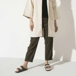 Birkenstock Arizona Shearling Sandal - Habana Natural- Medium/Narrow -Birkenstock Shop 1021049 f look f