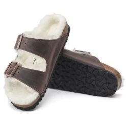 Birkenstock Arizona Shearling Sandal - Habana Natural- Medium/Narrow -Birkenstock Shop 1021049 sole