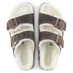 Birkenstock Arizona Shearling Sandal - Habana Natural- Medium/Narrow -Birkenstock Shop 1021049 top