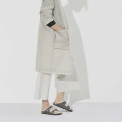 Birkenstock Arizona Shearling Sandals - Iron Natural- Medium/Narrow -Birkenstock Shop 1021067 f look f