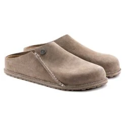 Birkenstock Women's Zermatt Suede Slipper - Gray Taupe - Medium/Narrow -Birkenstock Shop 1021318 pair