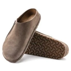 Birkenstock Women's Zermatt Suede Slipper - Gray Taupe - Medium/Narrow -Birkenstock Shop 1021318 sole