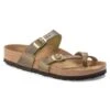 Birkenstock Women's Mayari Oiled Leather Sandal- Green Olive- Regular/Wide -Birkenstock Shop 1023209
