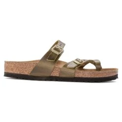 Birkenstock Women's Mayari Oiled Leather Sandal- Green Olive- Regular/Wide -Birkenstock Shop 1023209 side