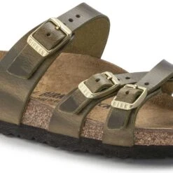 Birkenstock Women's Franca Cork Green Olive Oiled Leather Sandal - Regular/Wide -Birkenstock Shop 1023310 detail 1