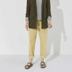 Birkenstock Women's Franca Cork Green Olive Oiled Leather Sandal - Regular/Wide -Birkenstock Shop 1023310 f look f