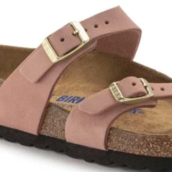 Birkenstock Women's Mayari NuBuck Soft Footbed - Old Rose- Regular/Wide -Birkenstock Shop 1023964 detail 1