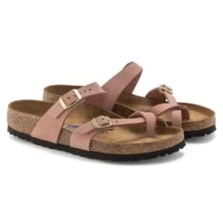 Birkenstock Women's Mayari NuBuck Soft Footbed - Old Rose- Regular/Wide -Birkenstock Shop 1023964 pair