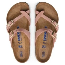 Birkenstock Women's Mayari NuBuck Soft Footbed - Old Rose- Regular/Wide -Birkenstock Shop 1023964 top