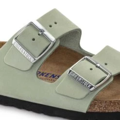 Birkenstock Women's Arizona Nubuck - Matcha- Medium/Narrow -Birkenstock Shop 1024116 detail 1