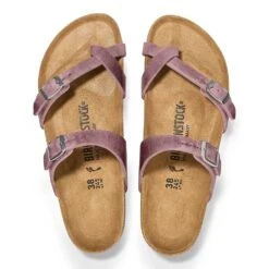 Birkenstock Women's Mayari Oiled Leather Sandal - Lavender - Regular/Wide -Birkenstock Shop 1025053 top