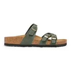 Birkenstock Women's Franca Nubuck Sandal - Thyme - Regular/Wide -Birkenstock Shop 1025725 side