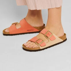 Birkenstock Women's Arizona Nubuck Sandal - Mars/Sandcastle - Regular (B) -Birkenstock Shop 1025757 f closeup f