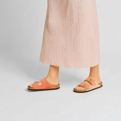 Birkenstock Women's Arizona Nubuck Sandal - Mars/Sandcastle - Regular (B) -Birkenstock Shop 1025757 f look f