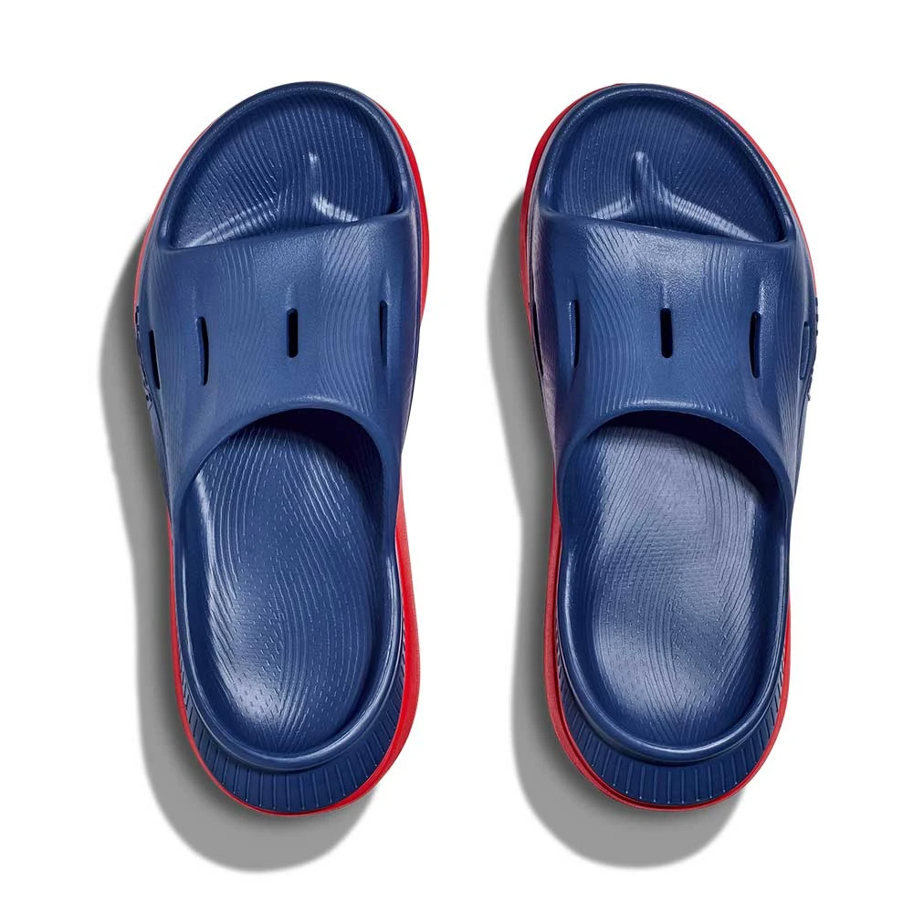 Hoka Unisex Ora Recovery Slide 3 - Bellwether Blue/Red Alert - Regular (D) 8 Hoka Unisex Ora Recovery Slide 3 - Bellwether Blue/Red Alert - Regular (D) - Image 6