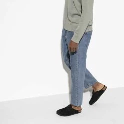 Birkenstock Boston Shearling Black Suede Leather- Regular/Wide -Birkenstock Shop 259883 f look m 1