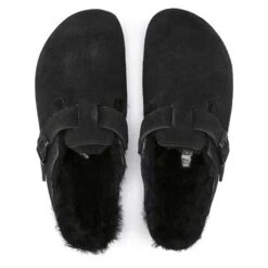 Birkenstock Boston Shearling Black Suede Leather- Regular/Wide -Birkenstock Shop 259883 top 1