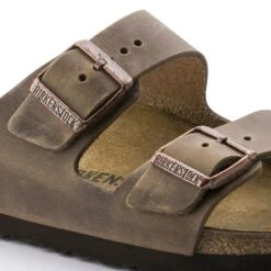 Birkenstock Arizona Cork Tobacco Brown Oiled Leather Sandal- Regular/Wide -Birkenstock Shop 352203 detail 1