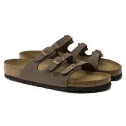 Birkenstock Women's Florida Soft Footbed Mocha Birko-Flor Nubuck Sandal- Regular/Wide -Birkenstock Shop 53881 pair