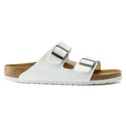 Birkenstock Women's Arizona Birko Flor Sandal- White- Medium/Narrow -Birkenstock Shop 552683 side