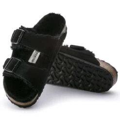Birkenstock Arizona Shearling Sandal - Black - Regular/Wide -Birkenstock Shop 752663 sole