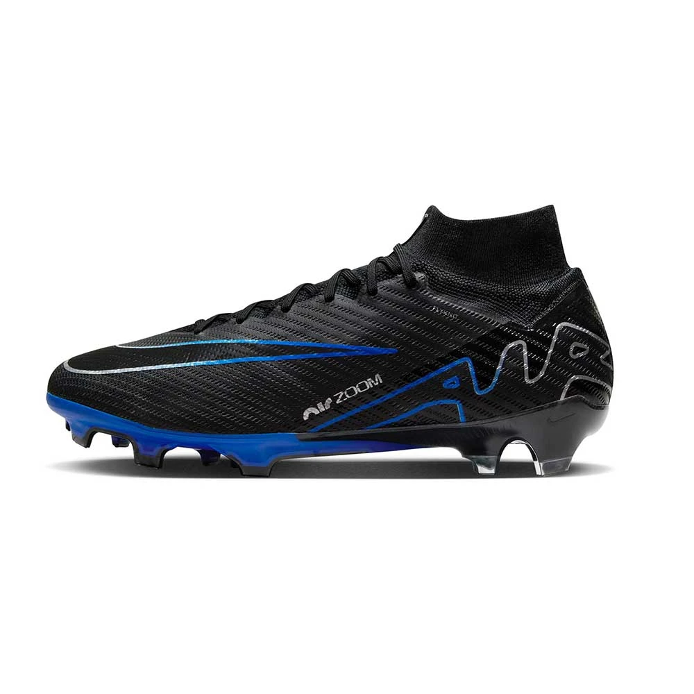 Nike Zoom Mercurial Superfly 9 Elite FG Soccer Cleat - Black/Chrome-Hyper Royal- Regular (D) 4 Nike Zoom Mercurial Superfly 9 Elite FG Soccer Cleat - Black/Chrome-Hyper Royal- Regular (D) - Image 2