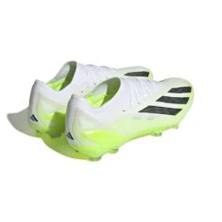 Unisex Adidas X CRAZYFAST.1 FG Soccer Shoe - Cloud White/ Core Black/ Lucid Lemon - Regular (D) -Birkenstock Shop HQ4516 6 FOOTWEAR Photography BackLateralTopView white 1024x1024 d1dc7eab e531 4b4e b570 7b57adc0b099