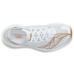 Saucony Women's Endorphin Elite Running Shoe- White/Gold- Regular (B) -Birkenstock Shop S10768 13 3