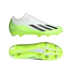 ADIDAS Unisex X Crazyfast .3 Laceless FG Soccer Cleat - Cloud White / Core Black / Lucid Lemon- Regular (D) -Birkenstock Shop X CRAZYFAST.3 LL FG White HQ4515 22 model
