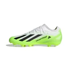 ADIDAS Unisex X Crazyfast .3 FG Cleats- Cloud White / Core Black / Lucid Lemon- Regular (D) -Birkenstock Shop X Crazyfast.3 Firm Ground Cleats White HQ4534 06 standard